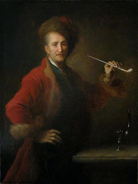 unknow artist Portrait d'homme en costume polonais, une pipe a la main. France oil painting art